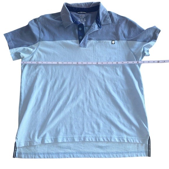 Chaps Polo Shirt • Mens XL • Navy Baby Blue •Two Tone Preppy Casual Cotton - Picture 3 of 6